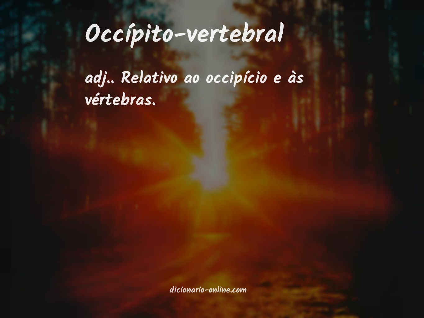 Significado de occípito-vertebral