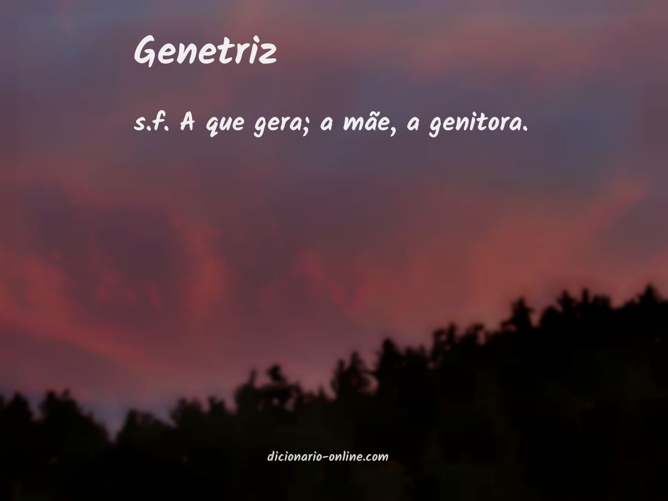 Significado de genetriz