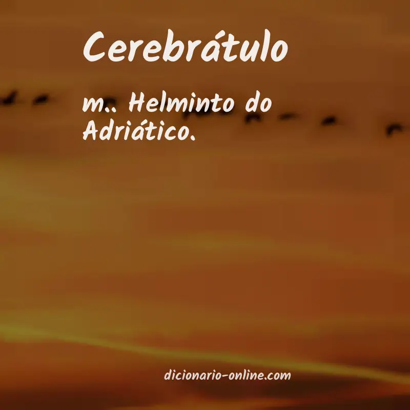 Significado de cerebrátulo