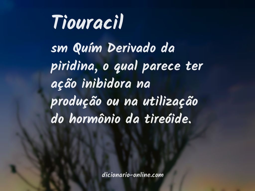 Significado de tiouracil