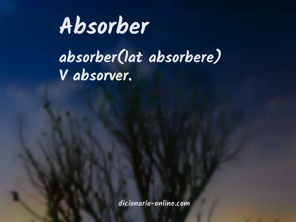 Significado de absorber