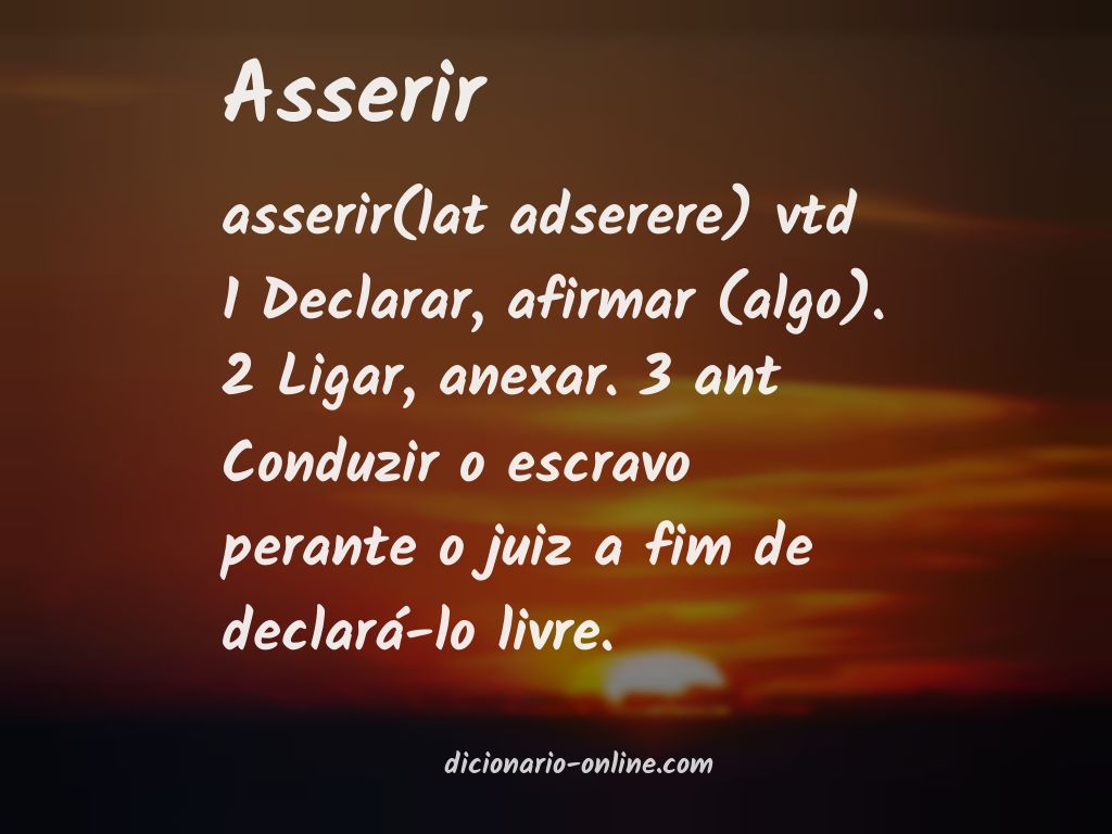 Significado de asserir