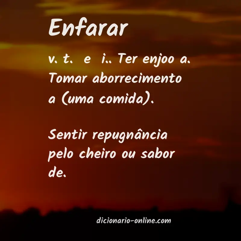 Significado de enfarar