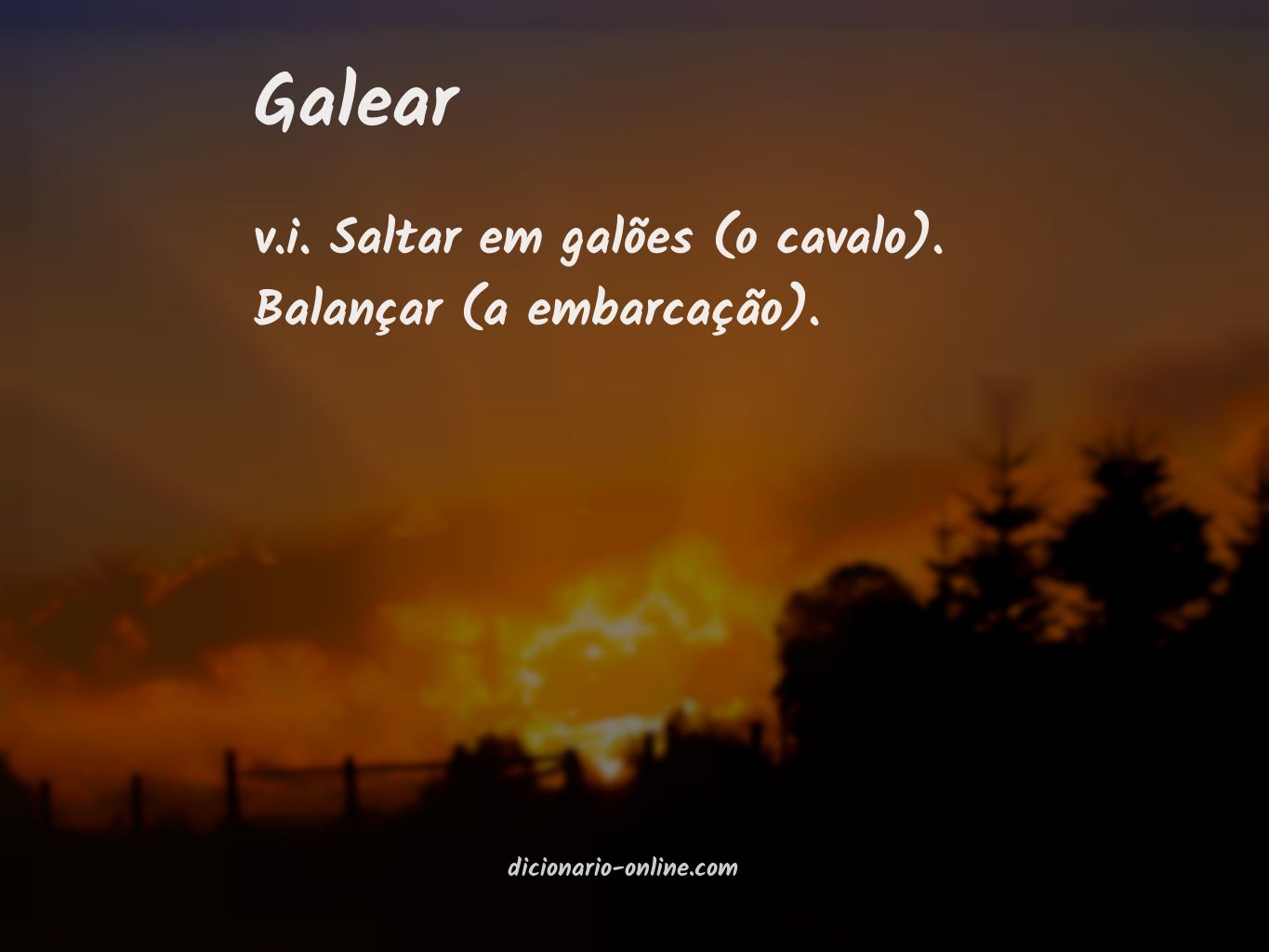 Significado de galear