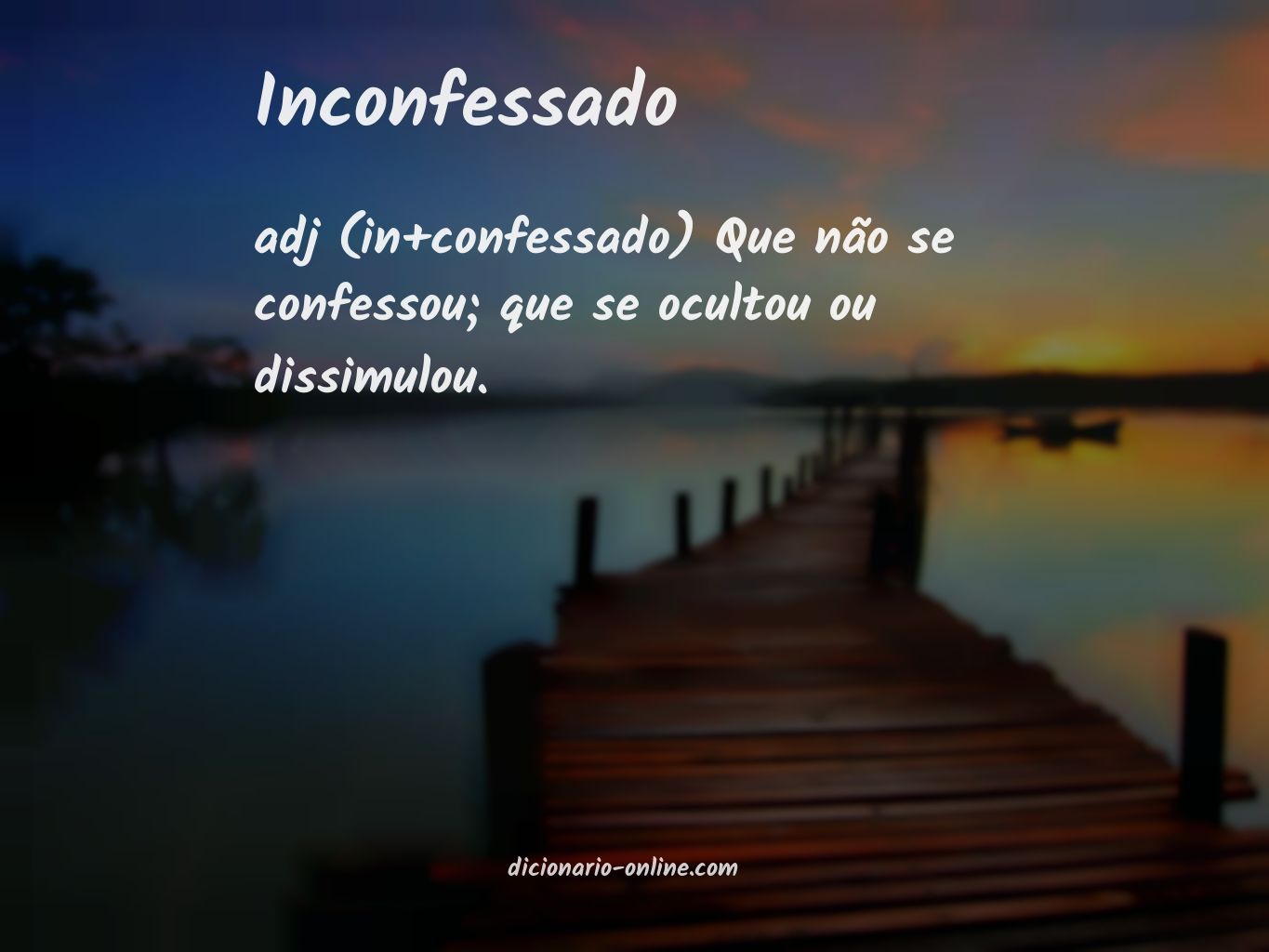 Significado de inconfessado