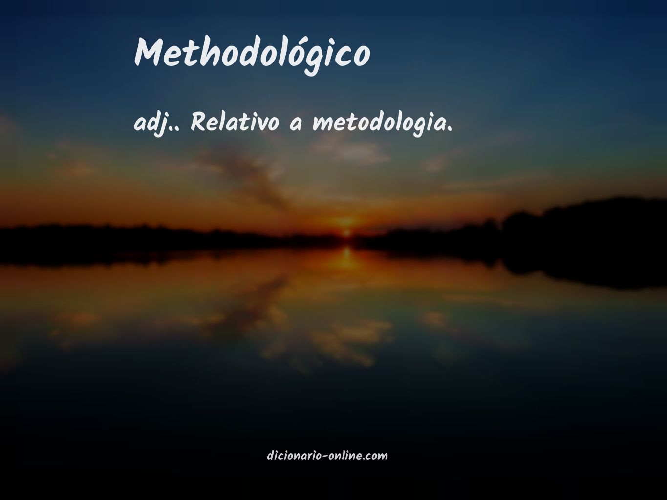 Significado de methodológico