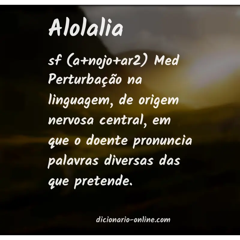 Significado de alolalia