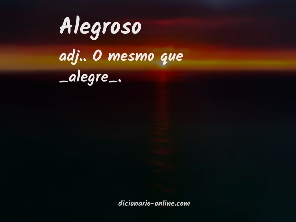 Significado de alegroso