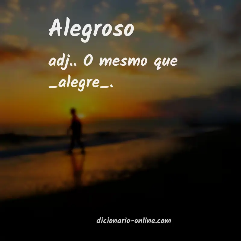 Significado de alegroso