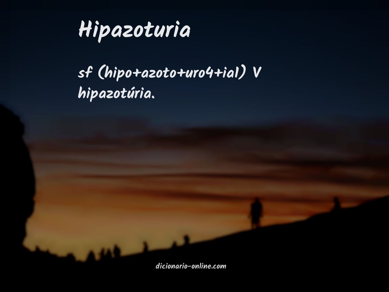 Significado de hipazoturia