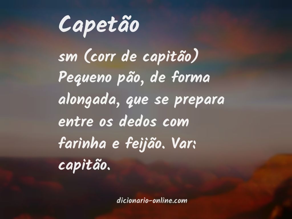 Significado de capetão