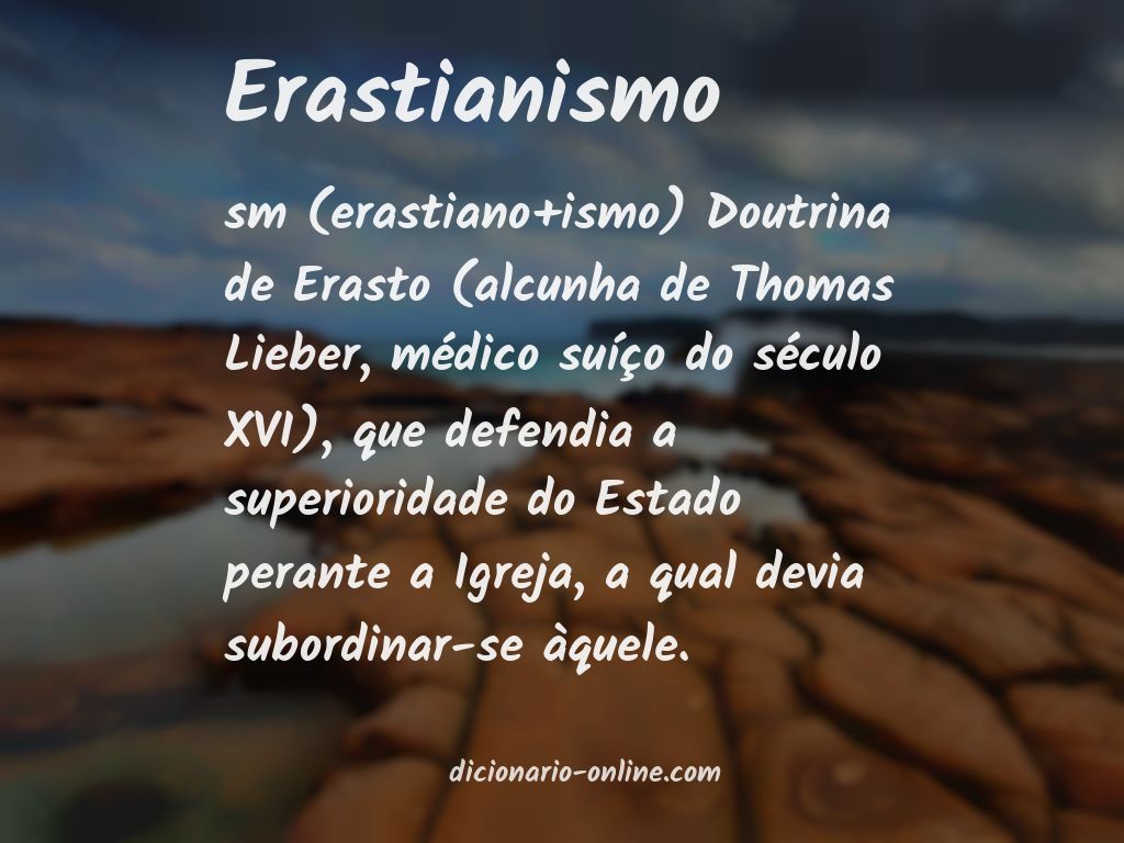 Significado de erastianismo