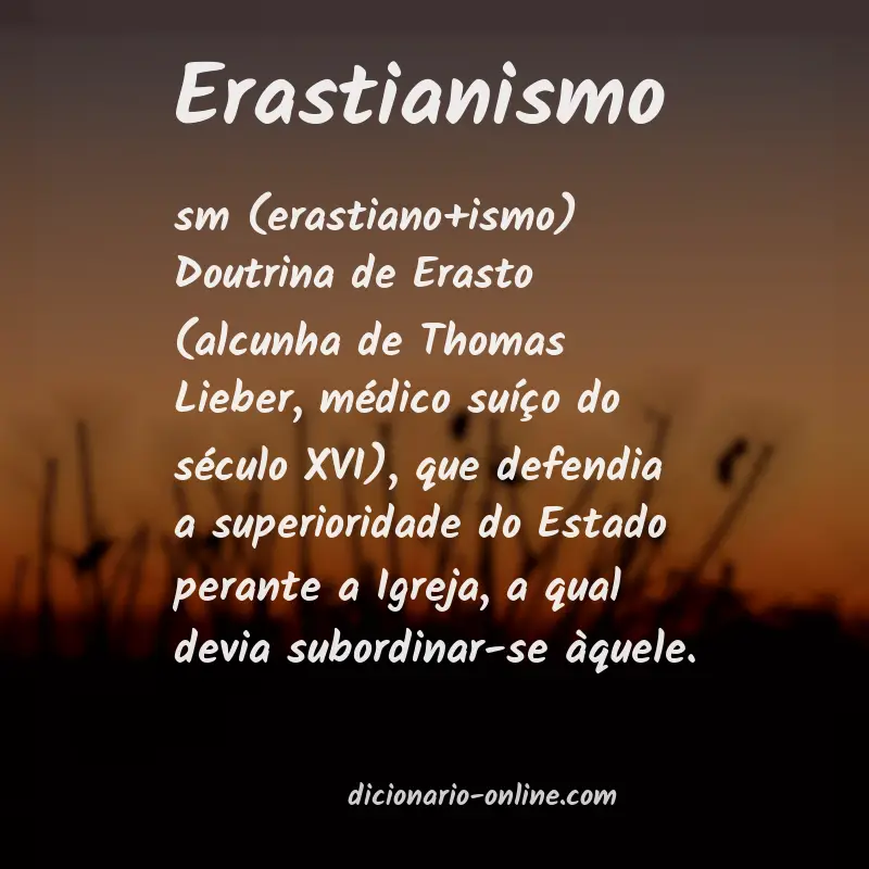 Significado de erastianismo