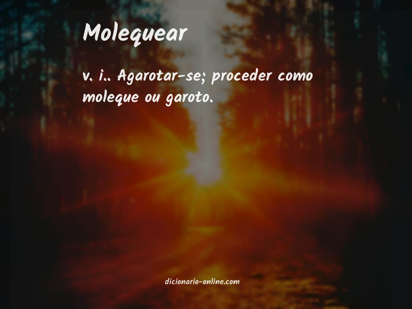 Significado de molequear