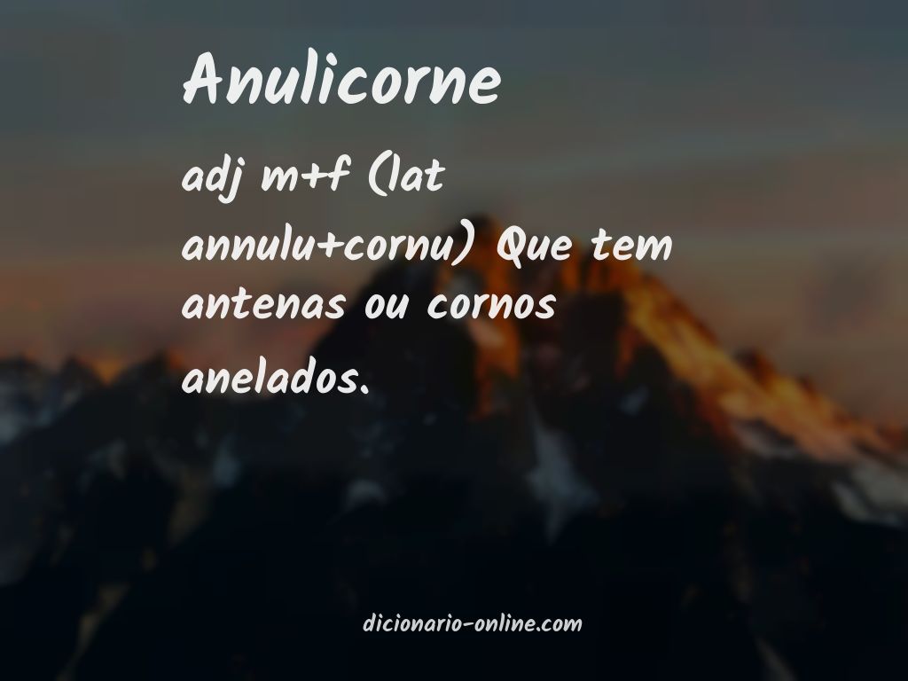 Significado de anulicorne