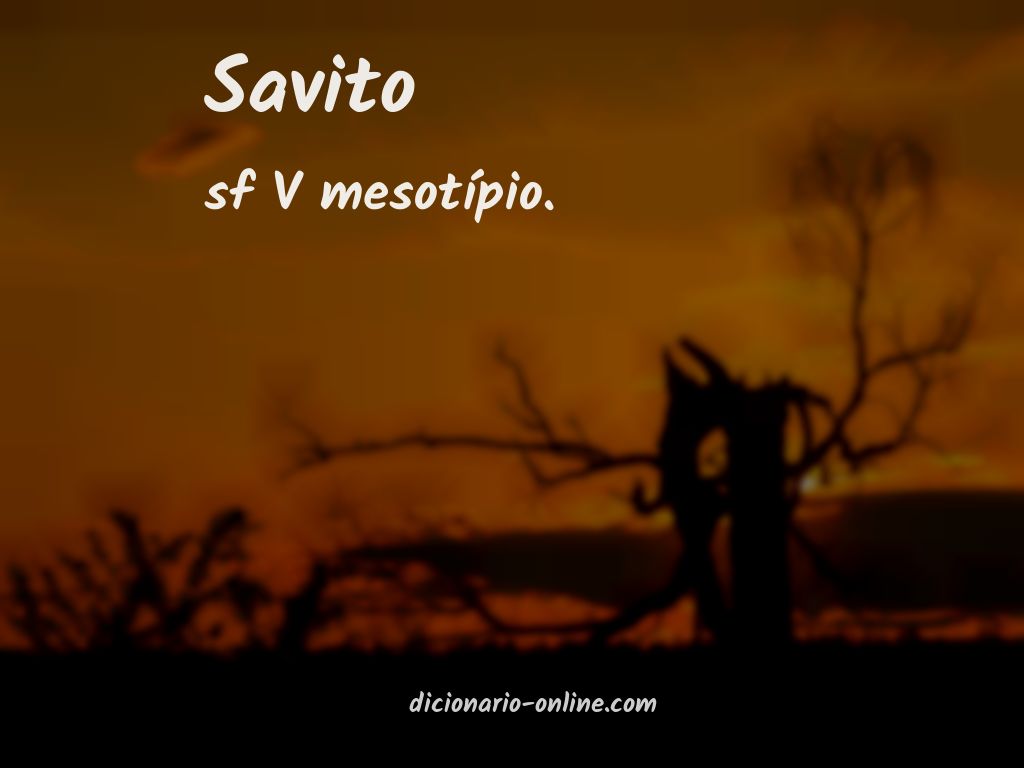 Significado de savito