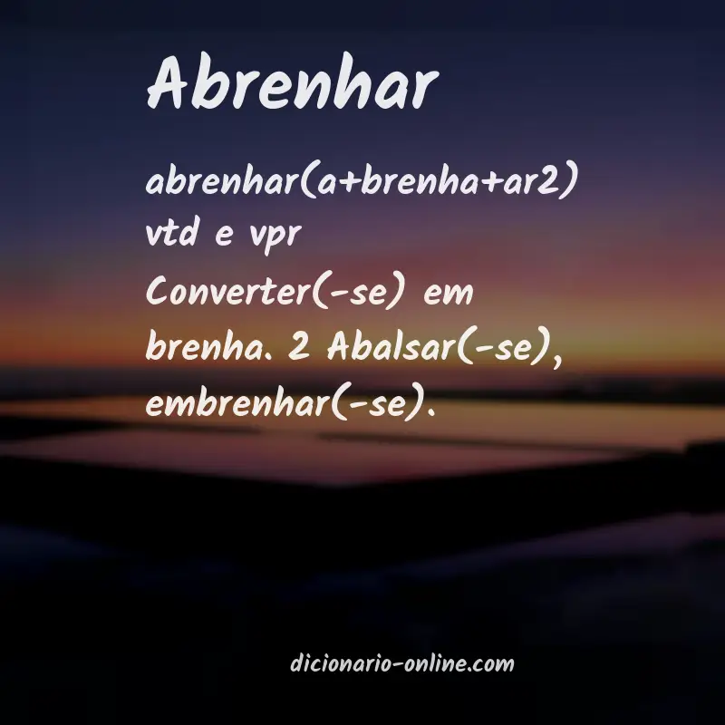 Significado de abrenhar
