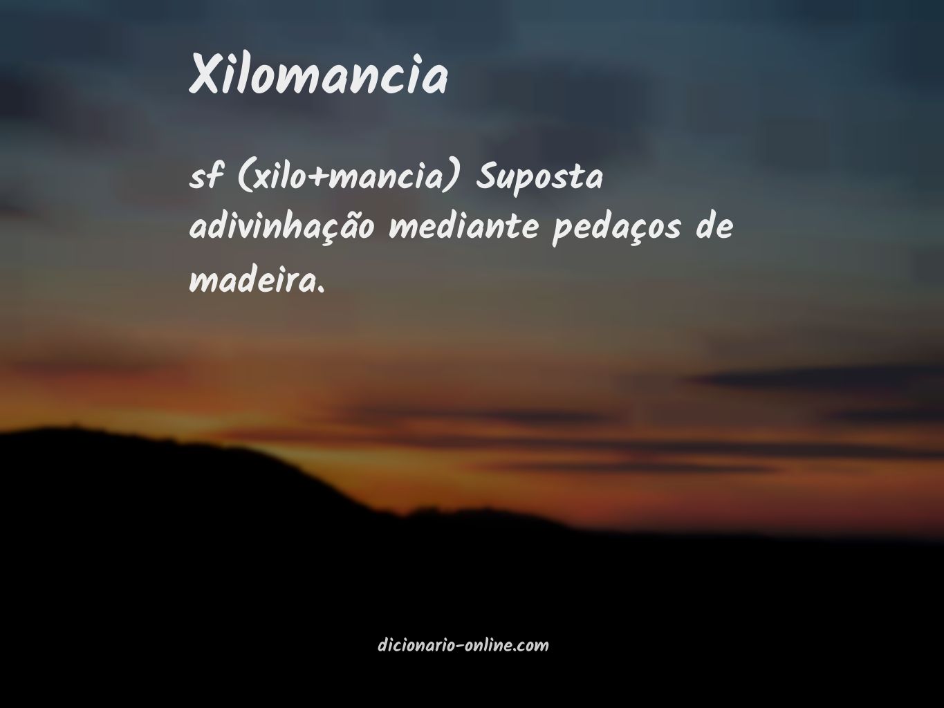 Significado de xilomancia