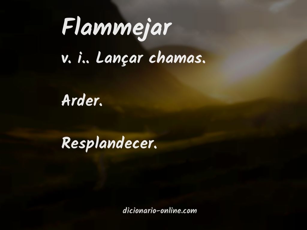 Significado de flammejar