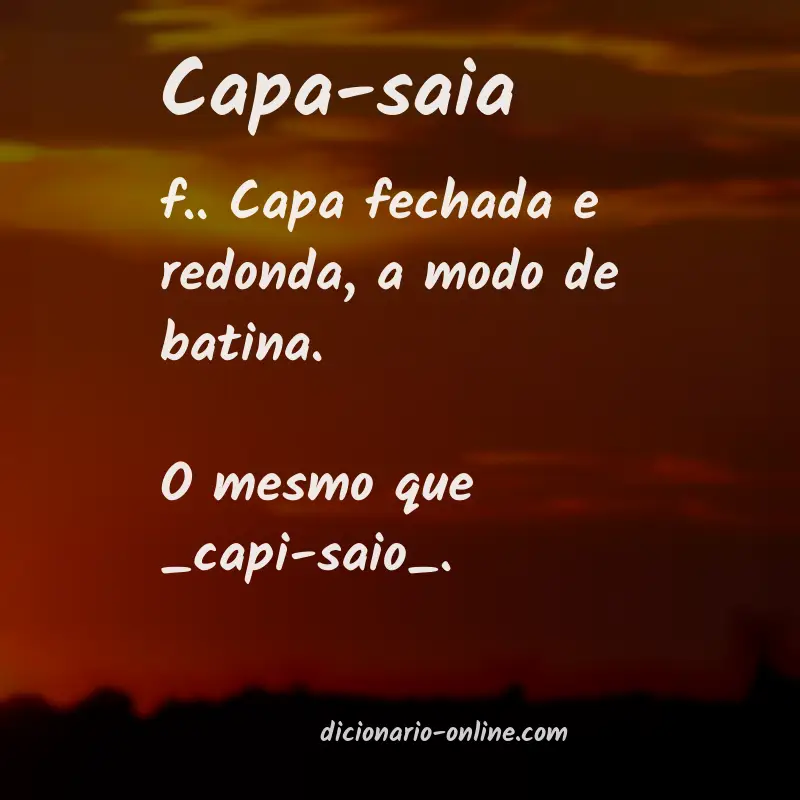 Significado de capa-saia