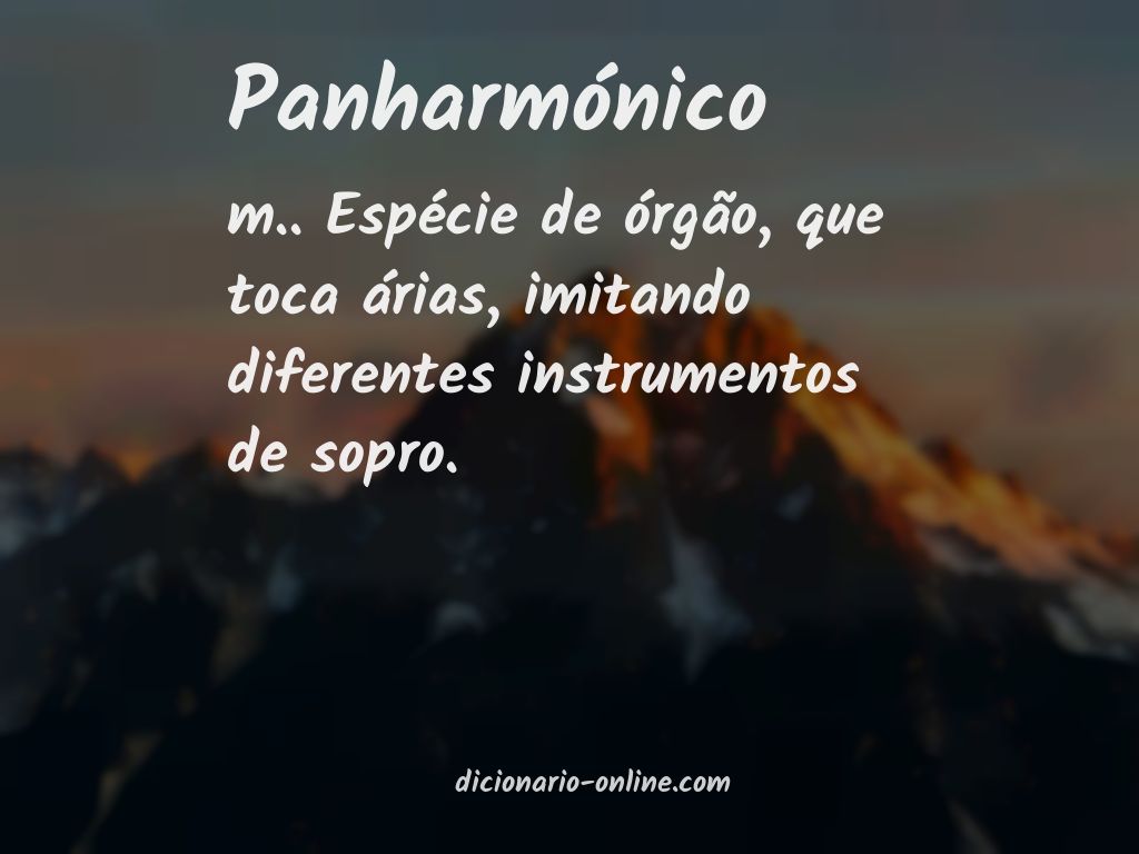 Significado de panharmónico