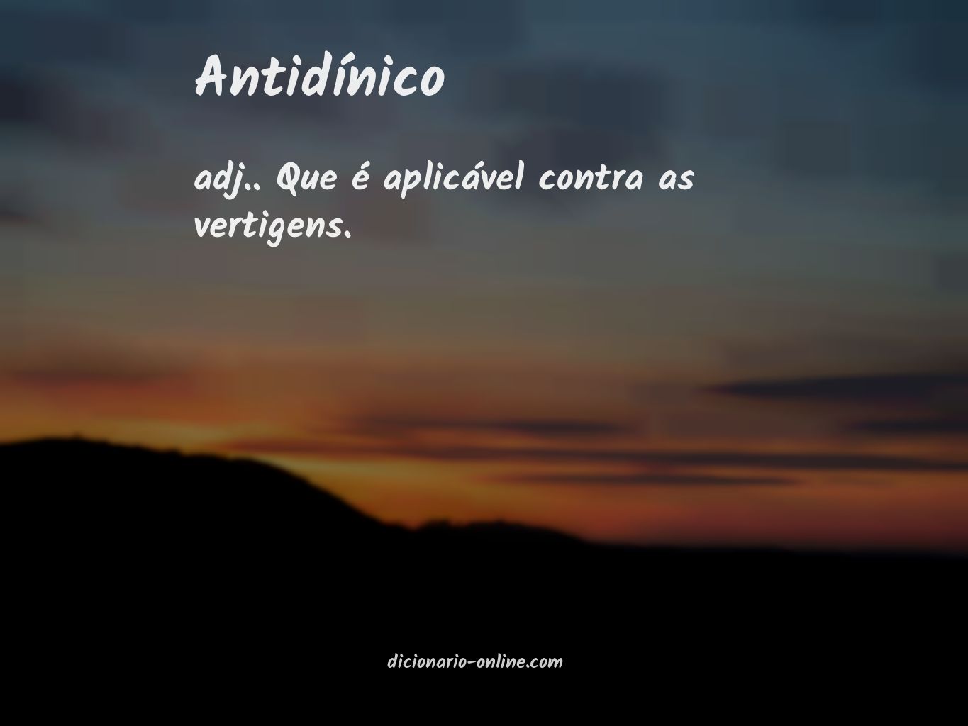 Significado de antidínico