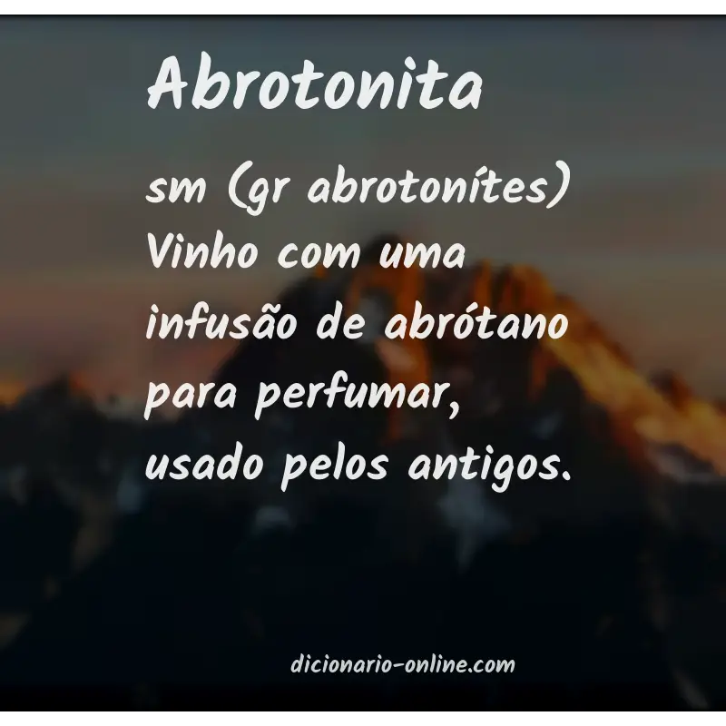 Significado de abrotonita