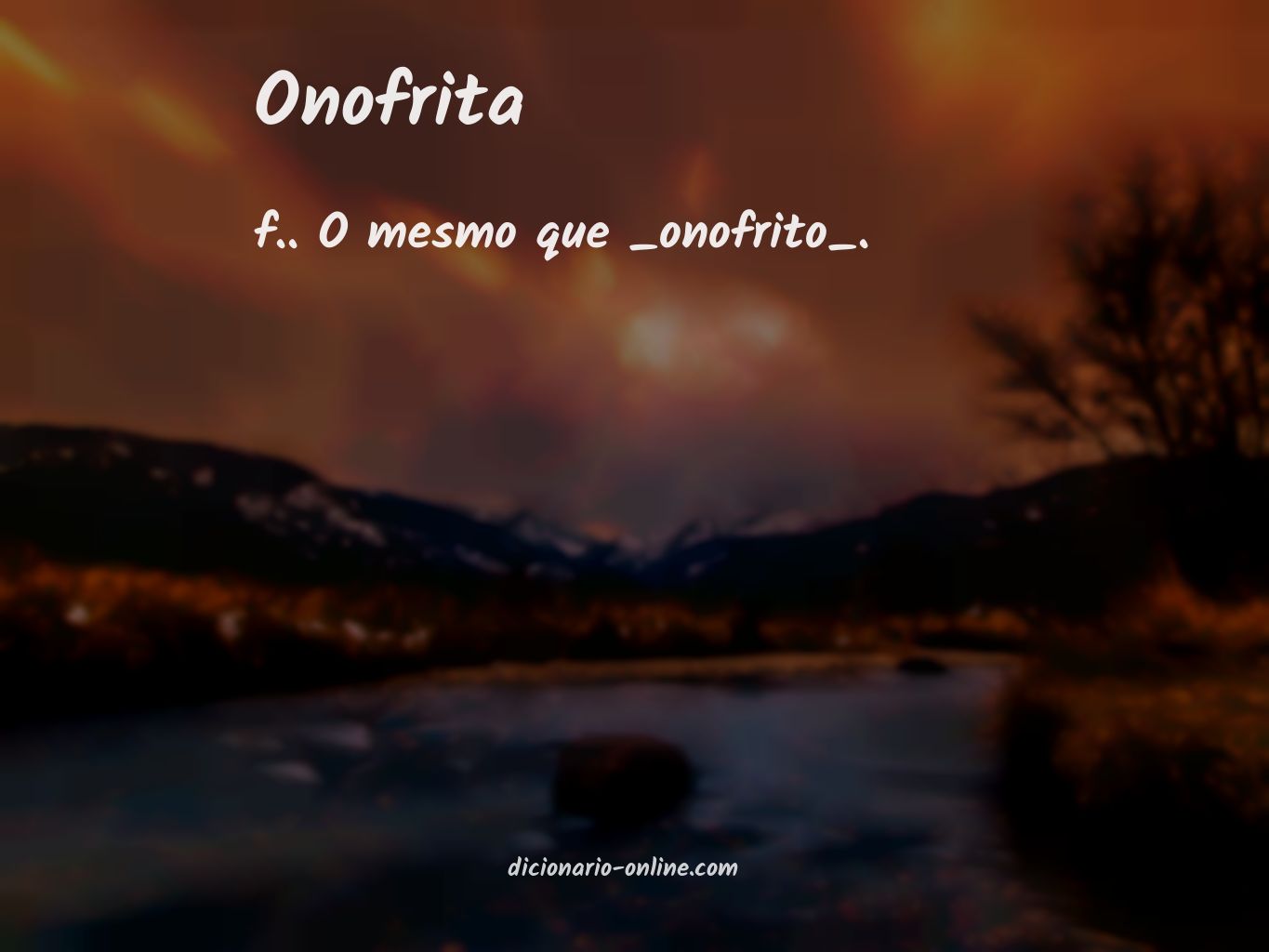 Significado de onofrita