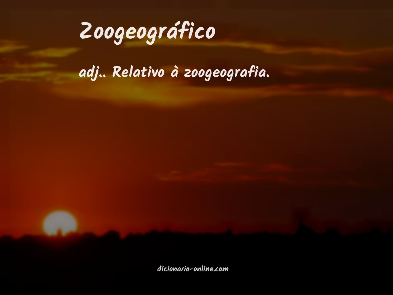 Significado de zoogeográfico