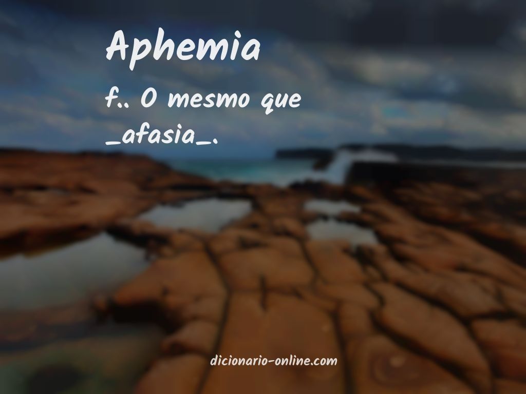 Significado de aphemia