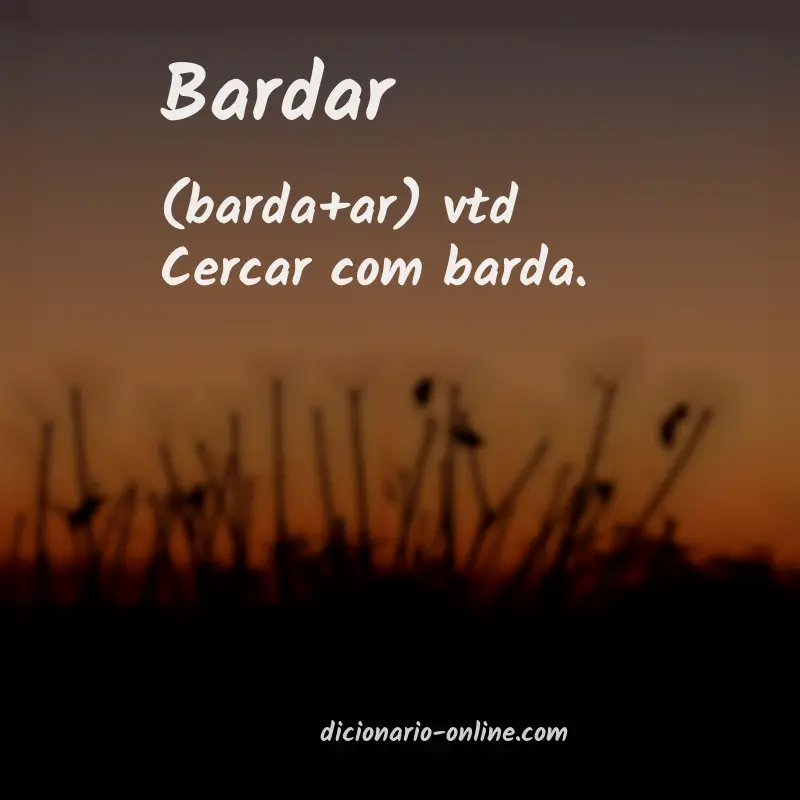 Significado de bardar