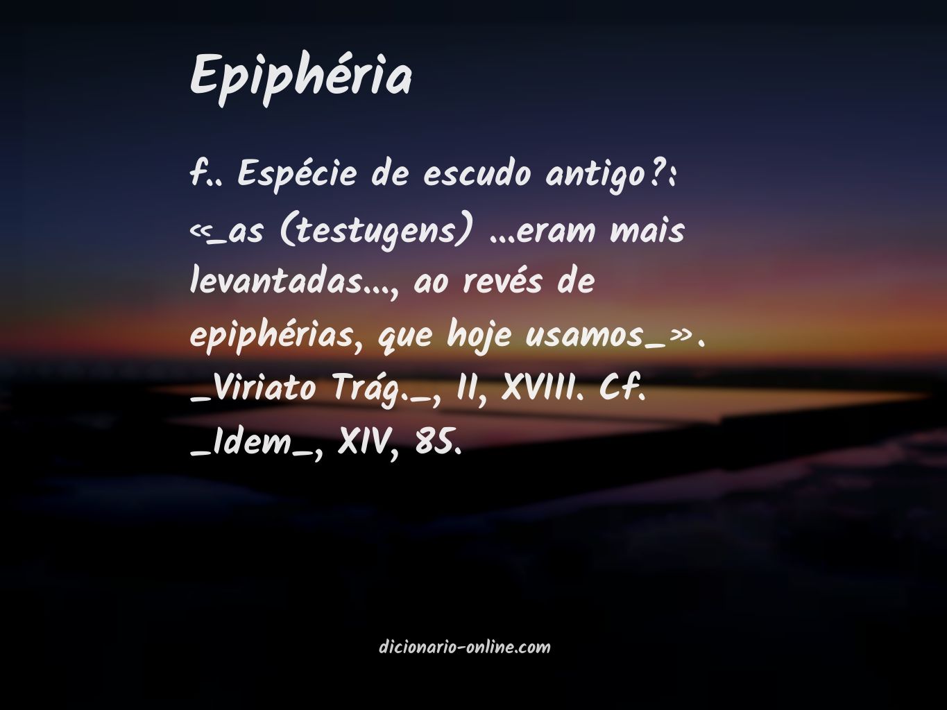 Significado de epiphéria