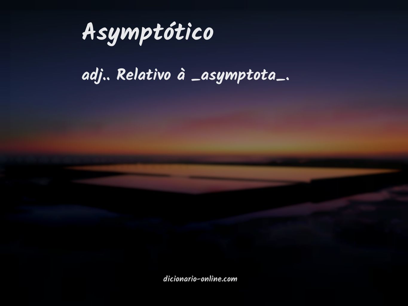 Significado de asymptótico