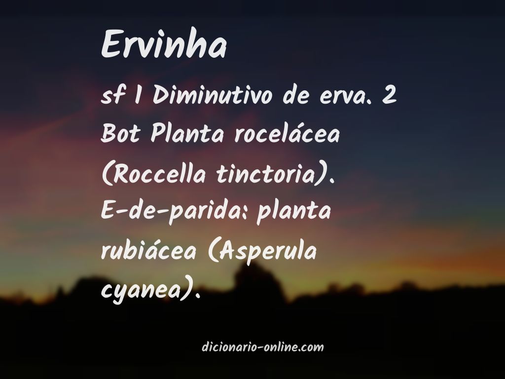 Significado de ervinha