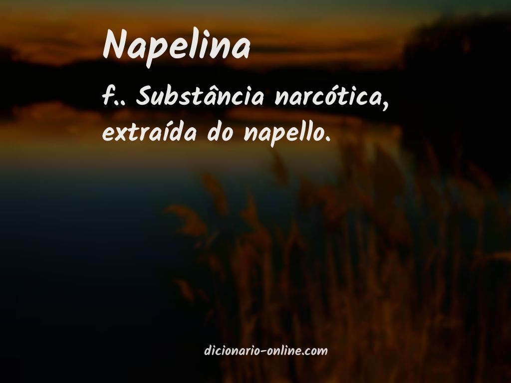 Significado de napelina