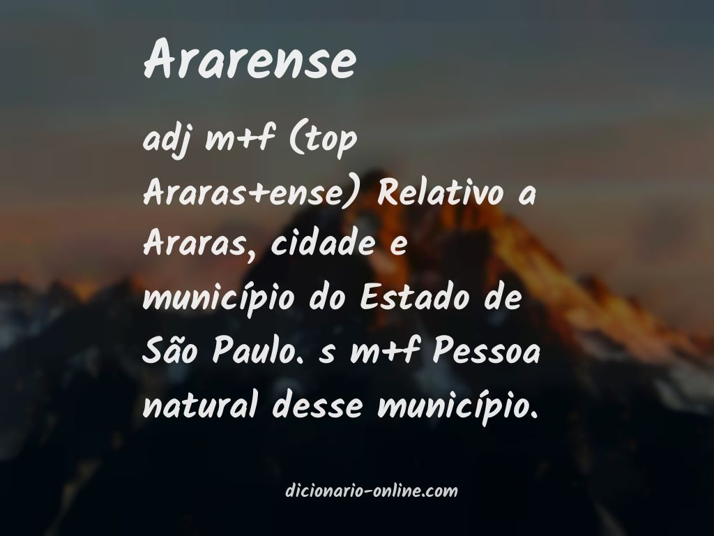 Significado de ararense