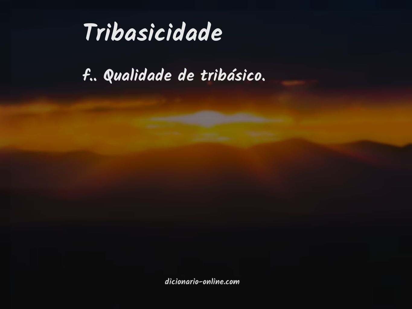 Significado de tribasicidade