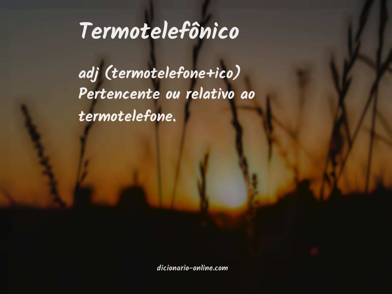 Significado de termotelefônico