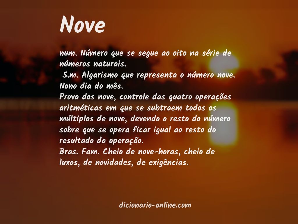 Significado de nove