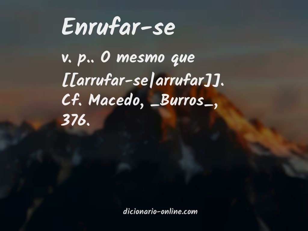 Significado de enrufar-se