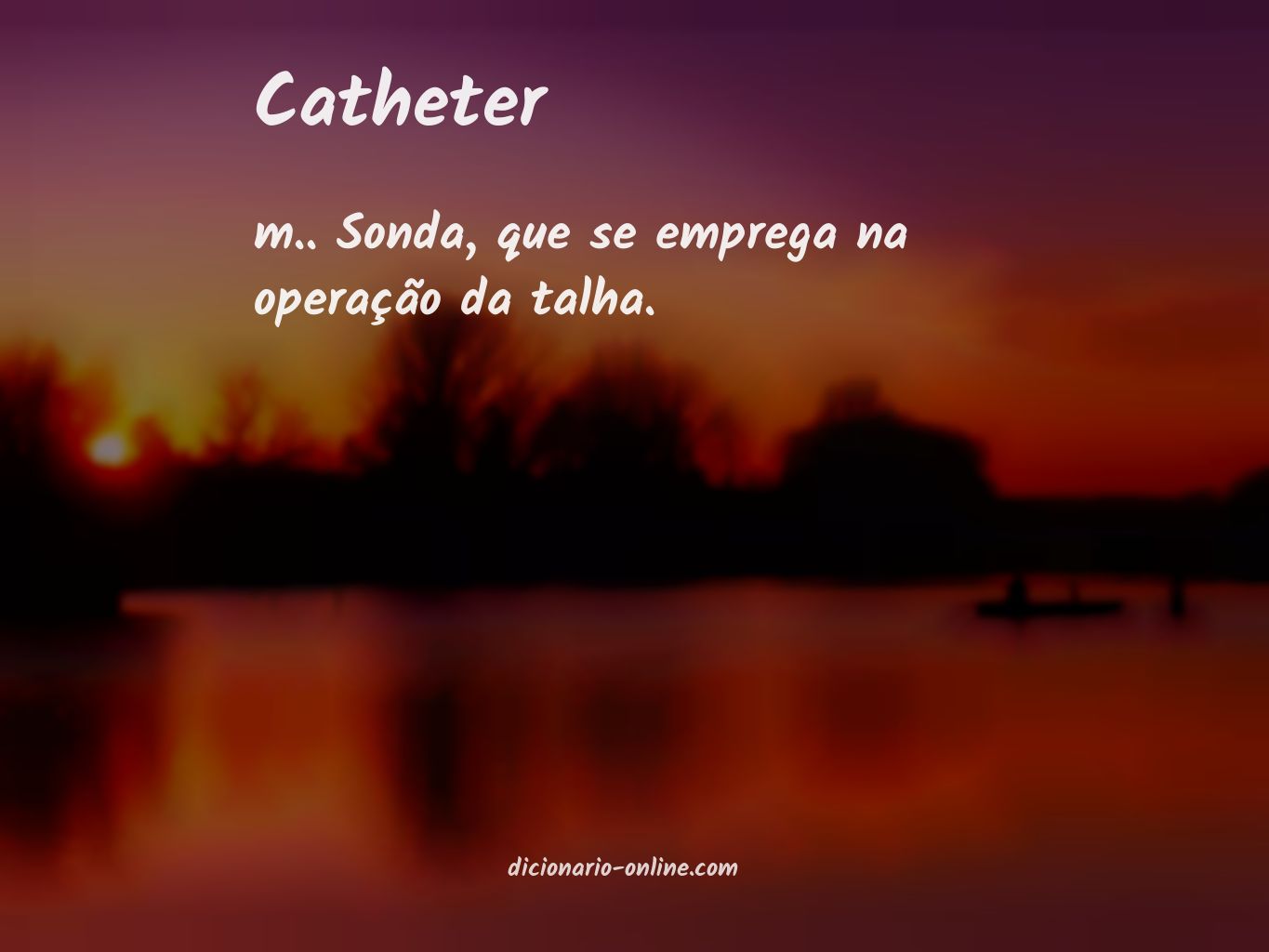 Significado de catheter