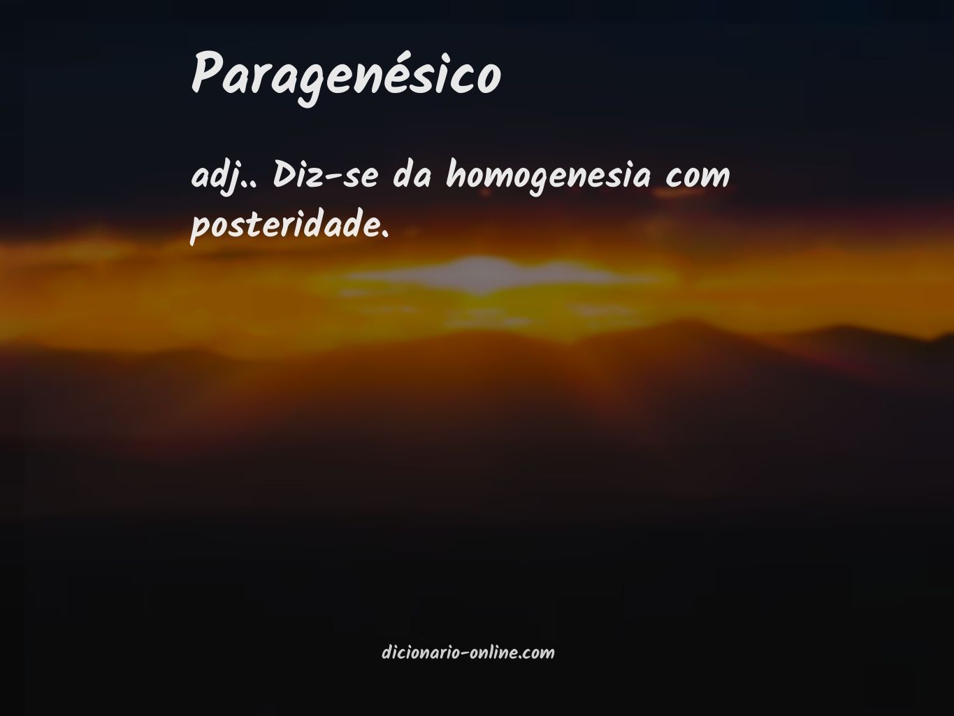 Significado de paragenésico