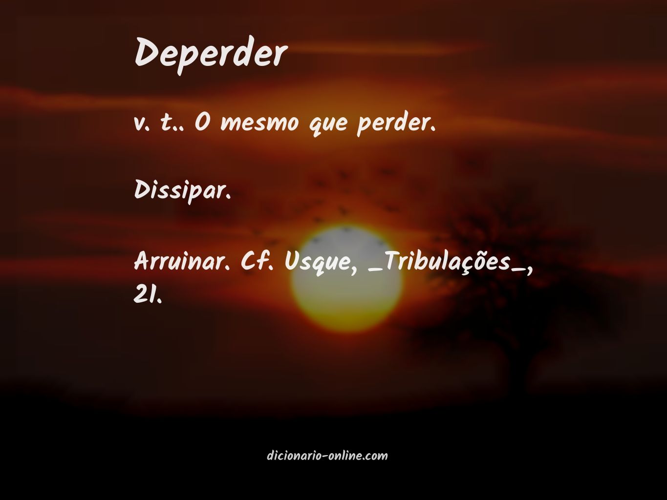 Significado de deperder