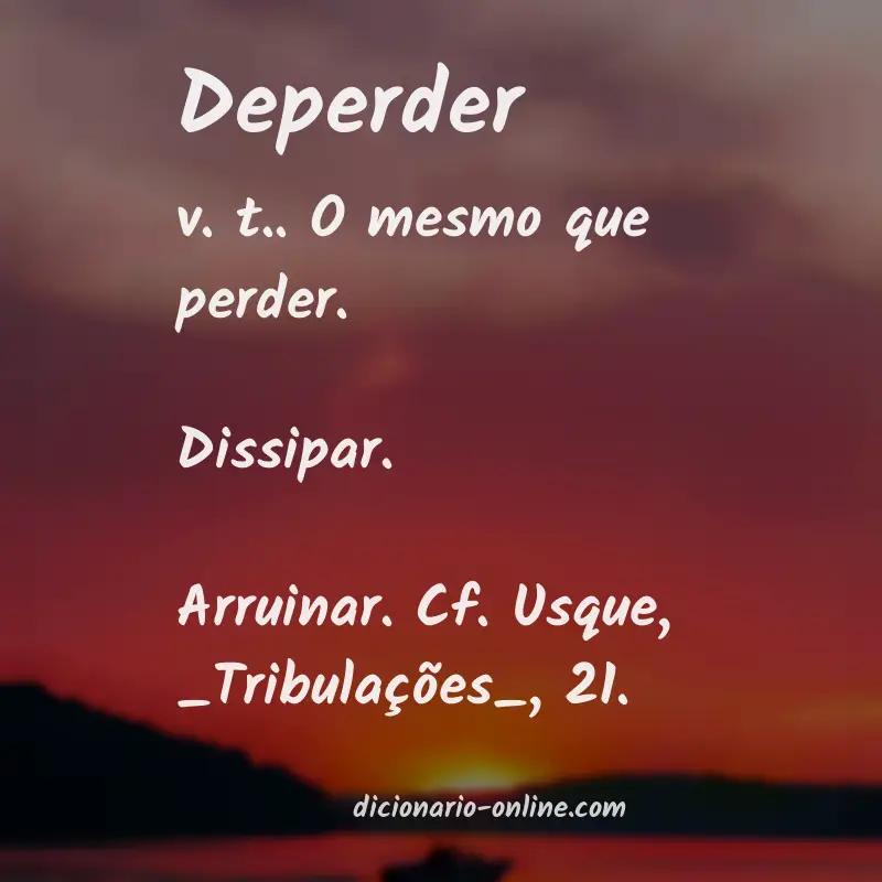 Significado de deperder