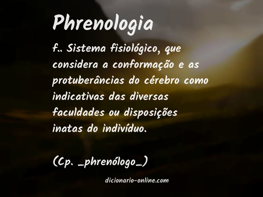 Significado de phrenologia