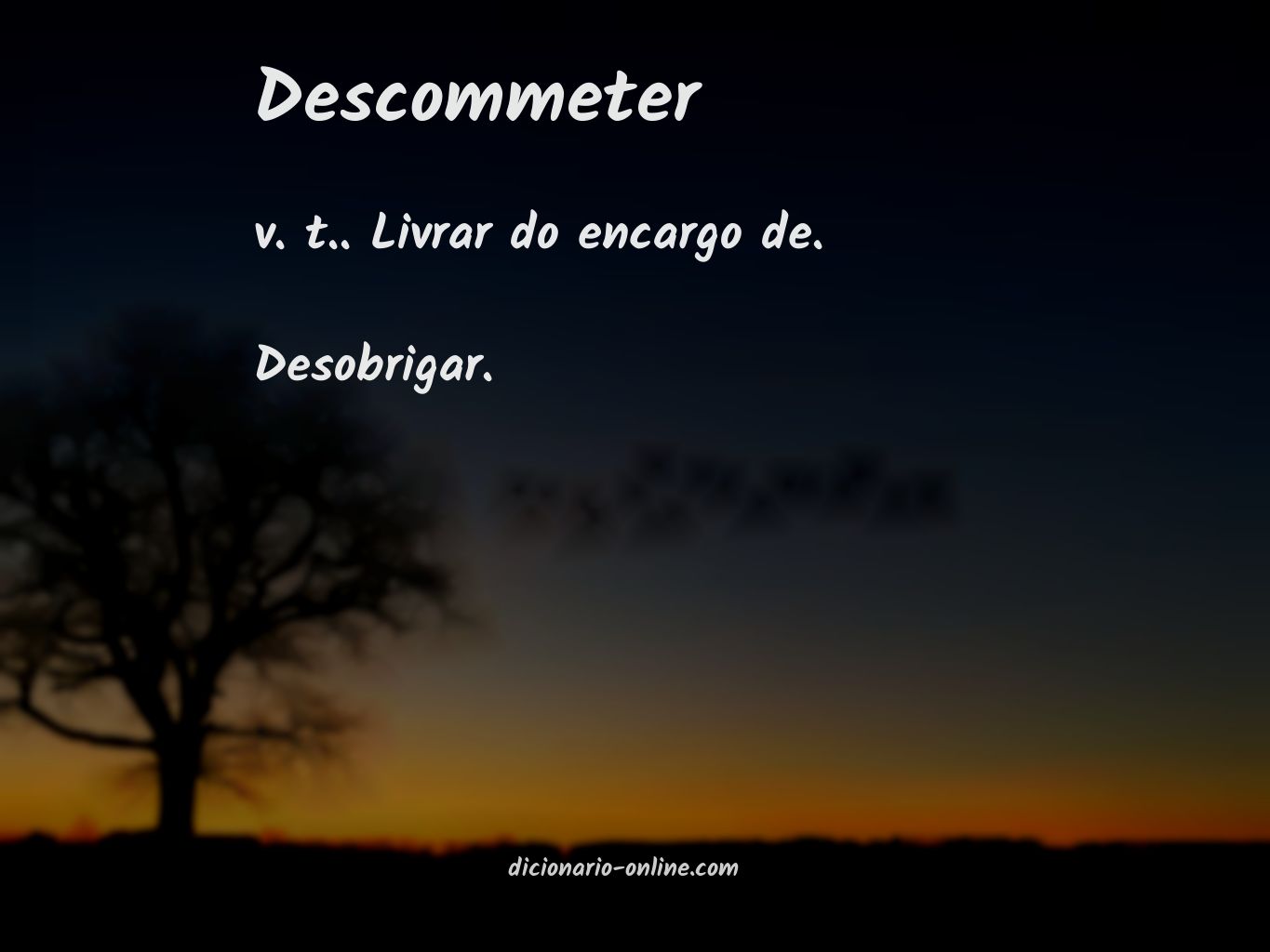 Significado de descommeter