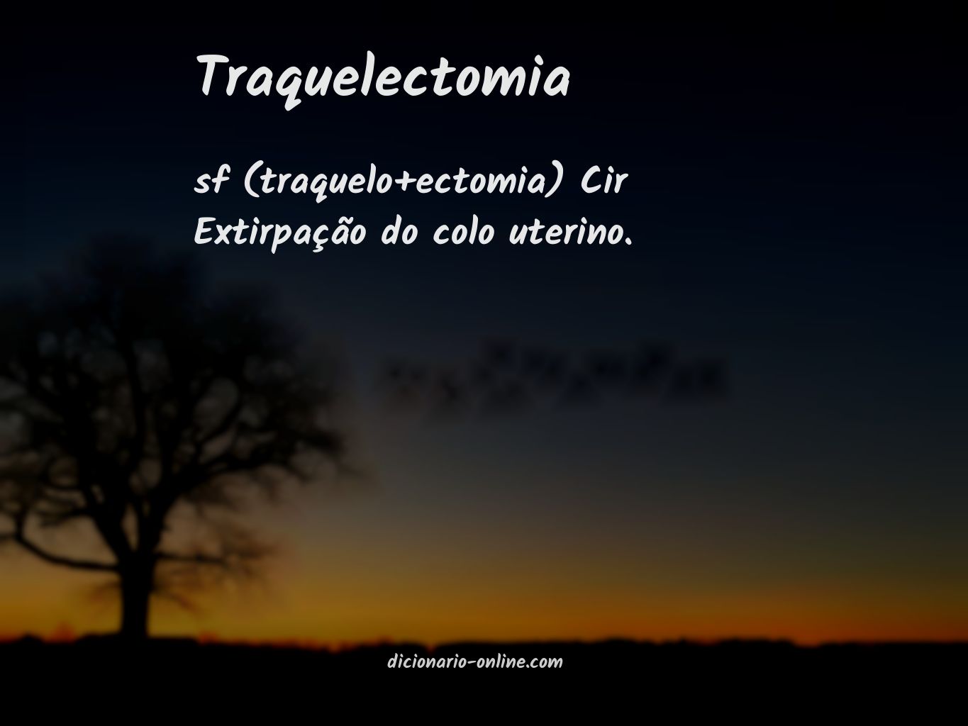 Significado de traquelectomia