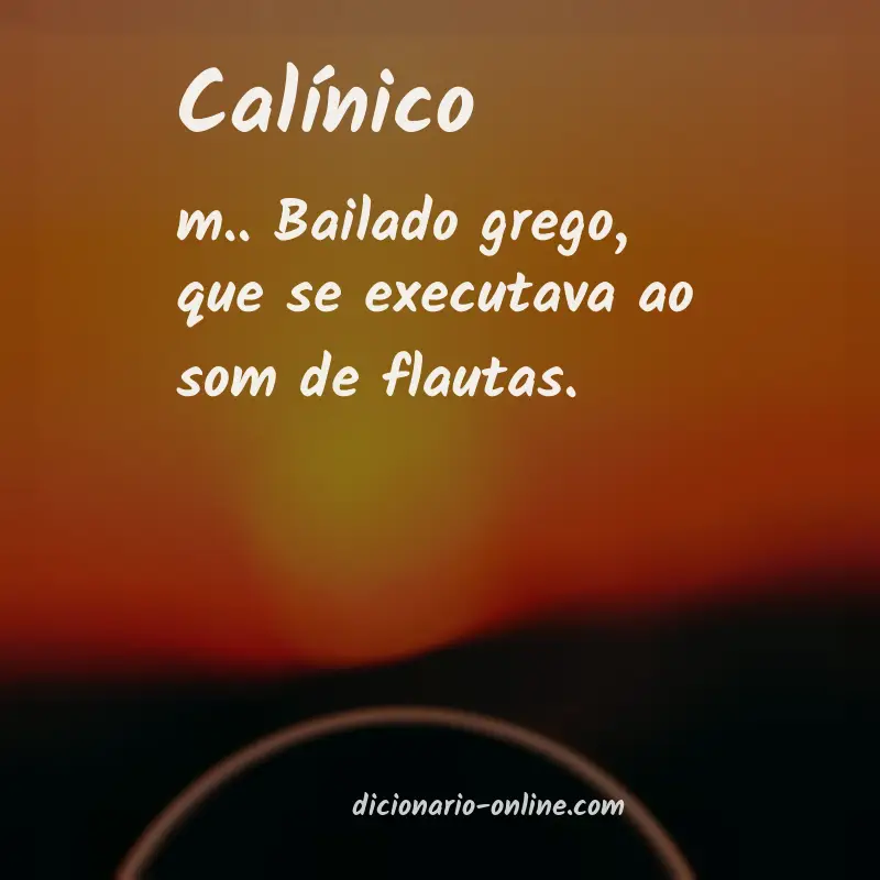 Significado de calínico