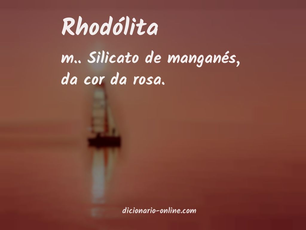 Significado de rhodólita