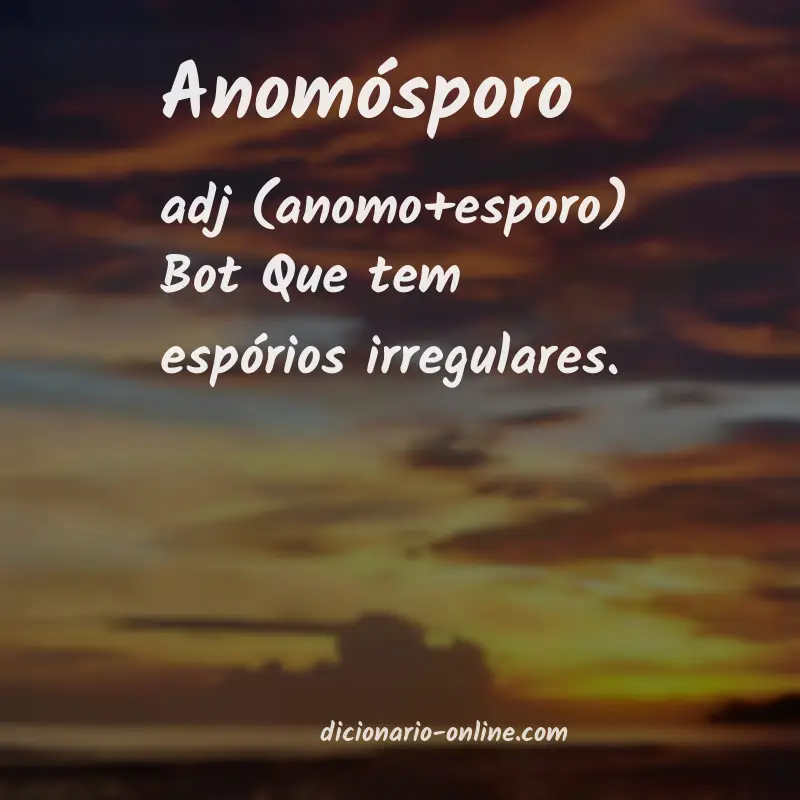 Significado de anomósporo